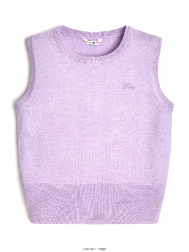 Guess genser skjorte (7-14) ny lys lilla ny lys syrin pike F0LJ8011151