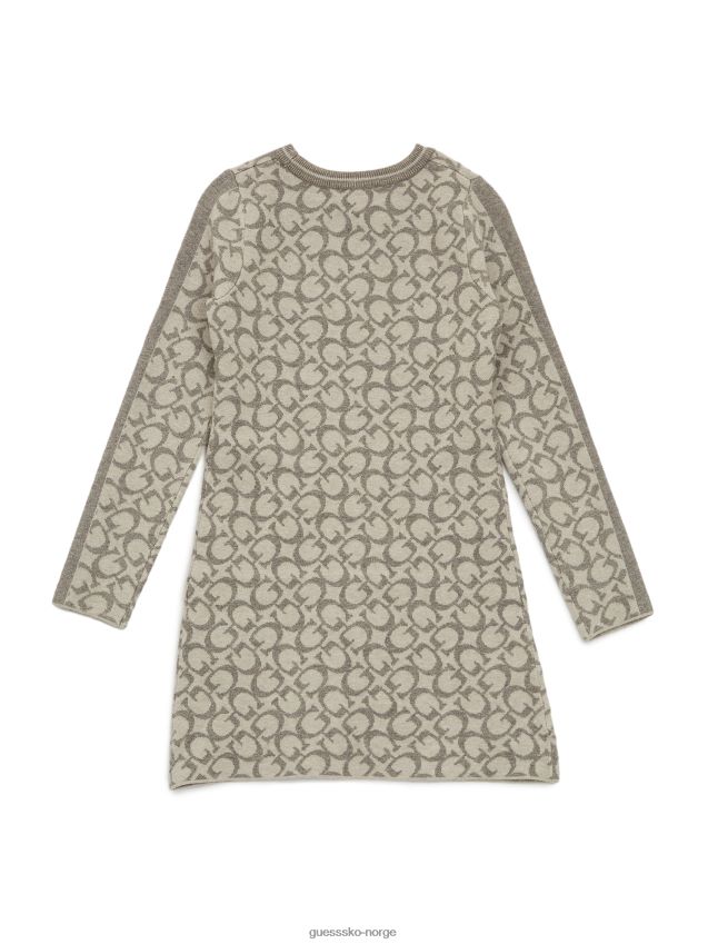Guess gigi logo genser kjole (7-14) grå lyng grå lyng pike F0LJ809016