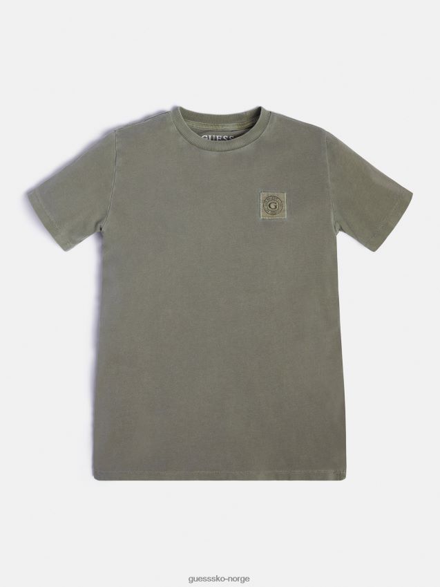 Guess grønn t-skjorte med logo foran grønn pike F0LJ802426