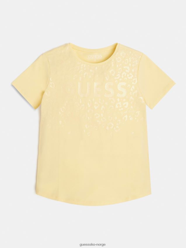 Guess gul t-skjorte med logo foran gul pike F0LJ801761