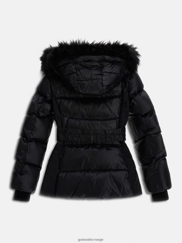 Guess hettegenser i sort fuskepels svart pike F0LJ801727