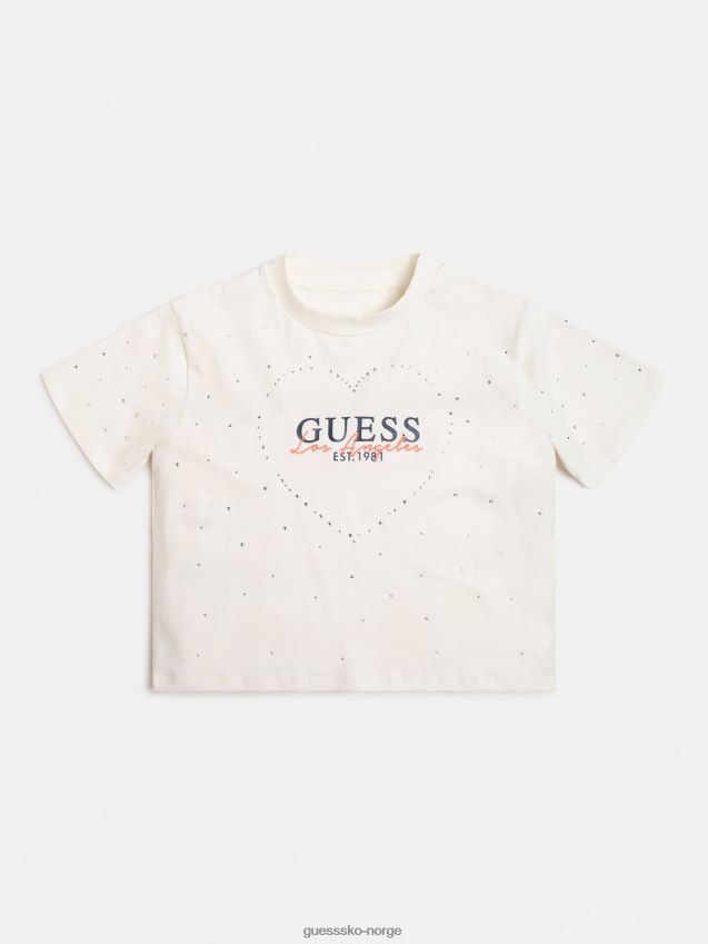 Guess hvit foran logo t-skjorte ny hvit pike F0LJ801852
