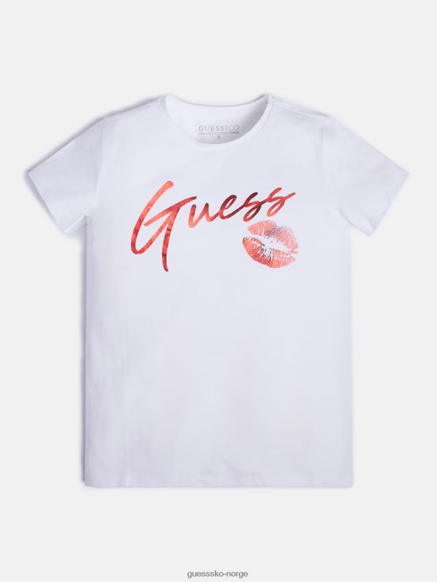 Guess hvit foran logo t-skjorte ny mote hvit pike F0LJ802234