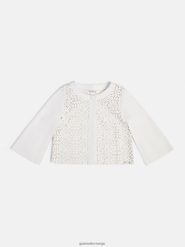 Guess imitert skinnjakke hvit hvit pike F0LJ802291