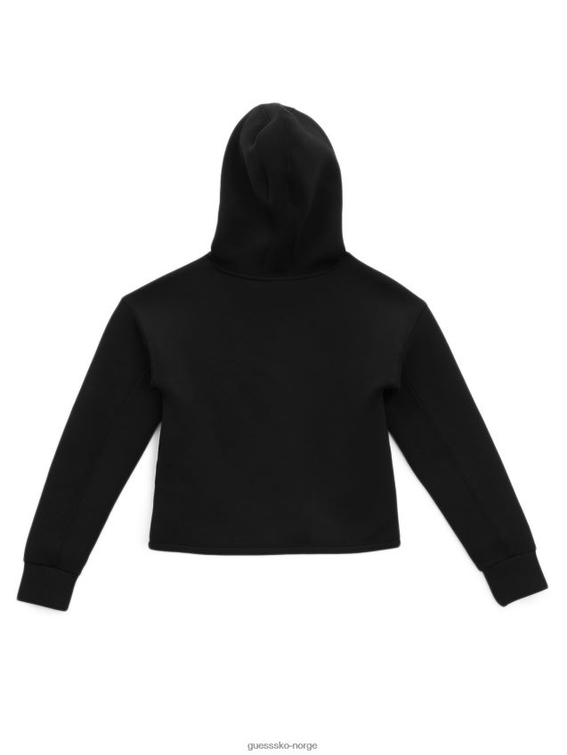 Guess jet black øko minime hettegenser med logo (8-14) kulsvart pike F0LJ8011616