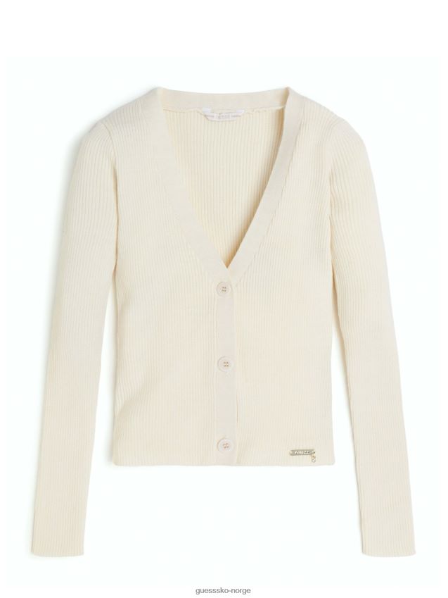 Guess øko genser cardigan (7-14) smør iskrem smør iskrem pike F0LJ8011322