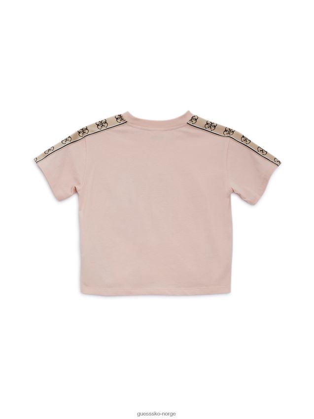 Guess øko-preget logo-t-skjorte (4-14) blush bomull blush bomull pike F0LJ8011247