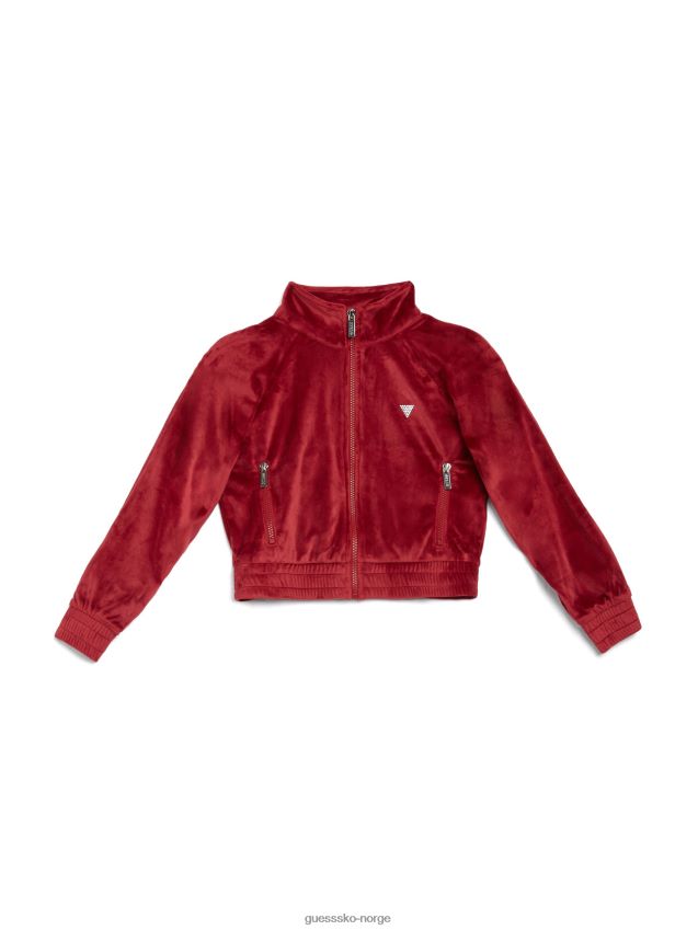 Guess øko uma velourjakke (7-14) rødbetejuice rød rødbetejuice pike F0LJ809022