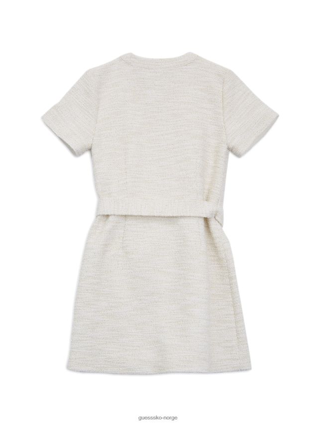 Guess kremhvit multi tweed kjole (7-14) kremhvit multi pike F0LJ8011586