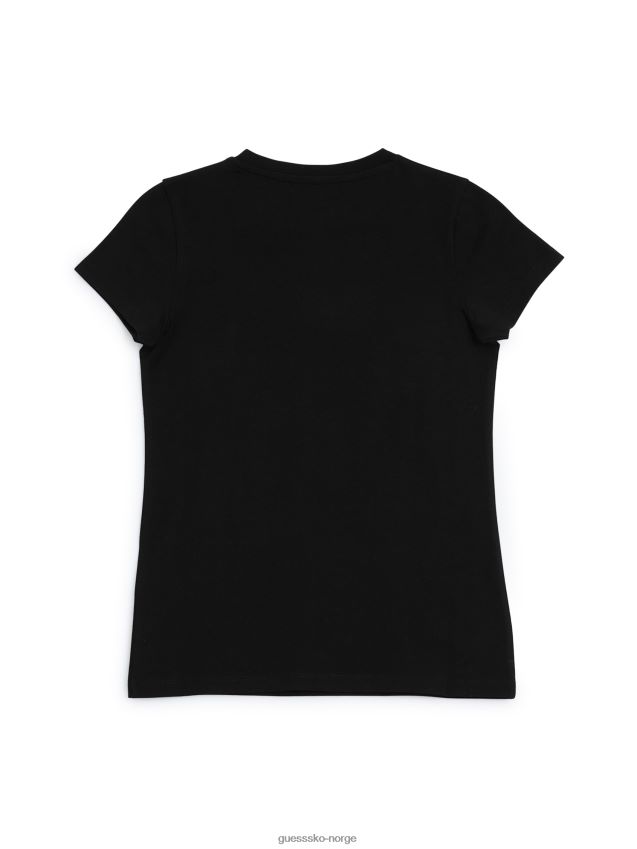 Guess kulsort øko lourdes logo-t-skjorte (7-14) kulsvart pike F0LJ808922