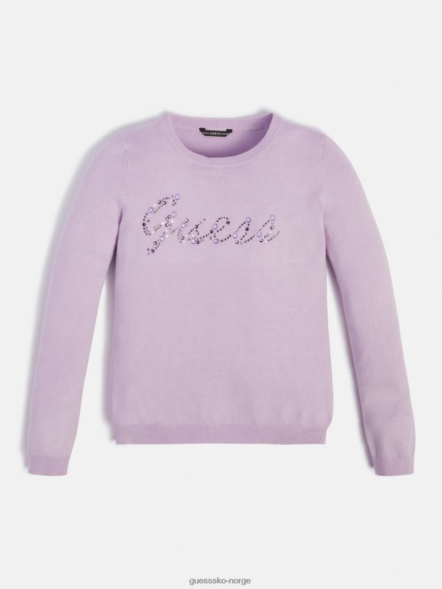 Guess lilla genser med logo foran syrin pike F0LJ802269