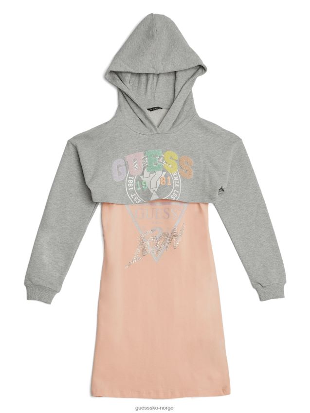 Guess logo sweatshirt og kjolesett (7-14) lys steinlyng lys steinlyng pike F0LJ8011285