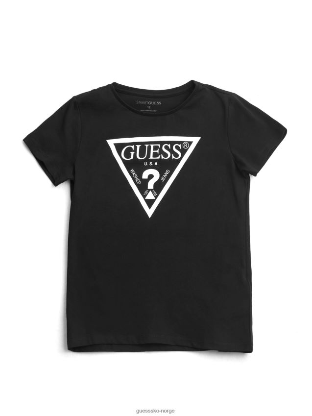 Guess mørk kamelskinn øko metallisk logo-t-skjorte (10-14) mørkt kamelskinn pike F0LJ8011397