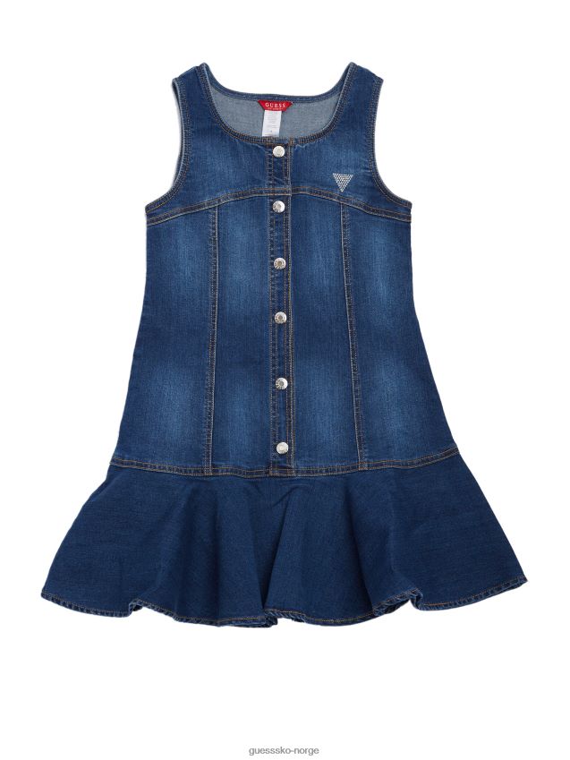 Guess mørk vask catrina denimkjole (7-14) mørk vask pike F0LJ808976