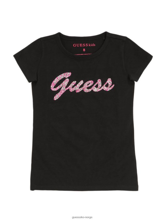Guess malika oversized t-skjorte (7-16) kulsort kulsvart pike F0LJ808990