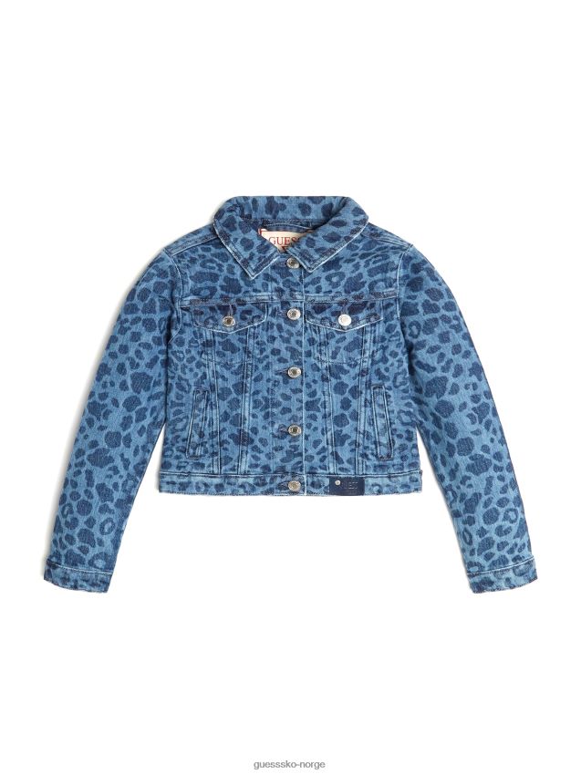 Guess minime leopard dongerijakke (7-14) leo jade leo jade pike F0LJ8011418