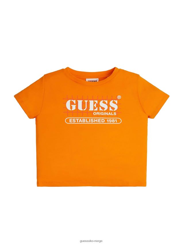 Guess original logo-t-skjorte (barn 8-14) gunzetal 39-2979 gris pike F0LJ8011255