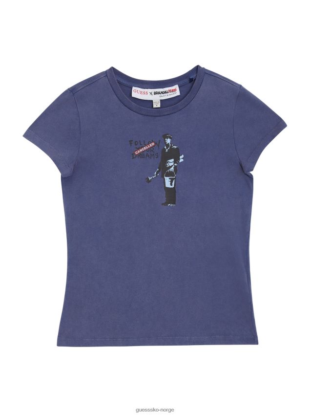 Guess passion blue cancelled dreams tee (7–16) lidenskapsblått pike F0LJ8011634
