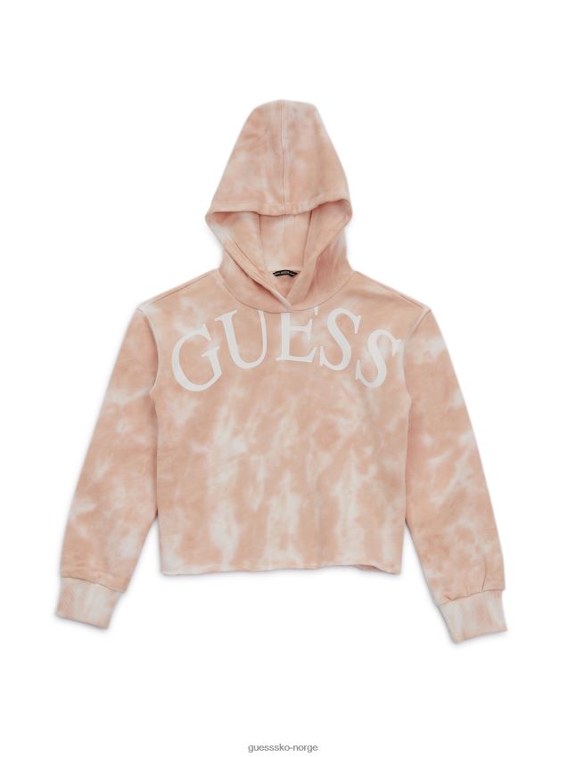 Guess peach creme tie-dye hettegenser (7-14) ferskenkrem pike F0LJ8011611