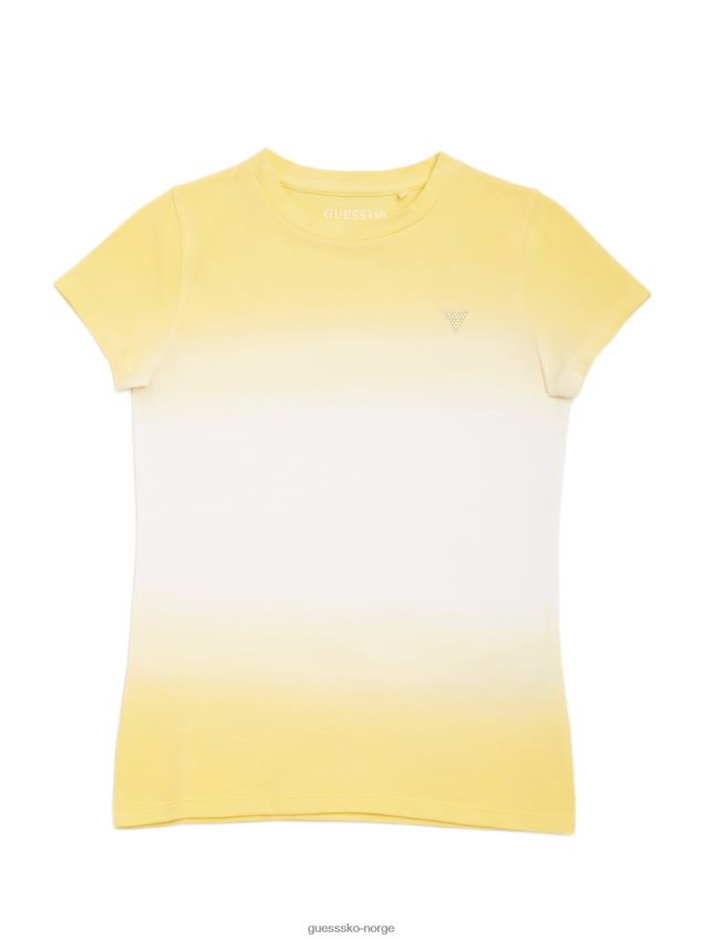 Guess rawley dip-dye tee (7-14) høy solgul høy solgul pike F0LJ809044