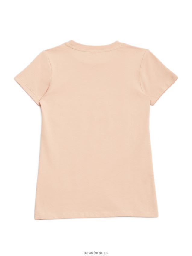 Guess rosa glanset sterling paljett-t-skjorte (7-14) rosa glans pike F0LJ809003