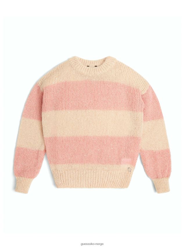 Guess rosa striper combo ministripet genser (7-14) rosa striper combo pike F0LJ8011320