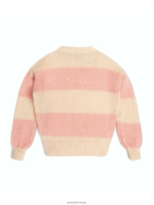 Guess rosa striper combo ministripet genser (7-14) rosa striper combo pike F0LJ8011320