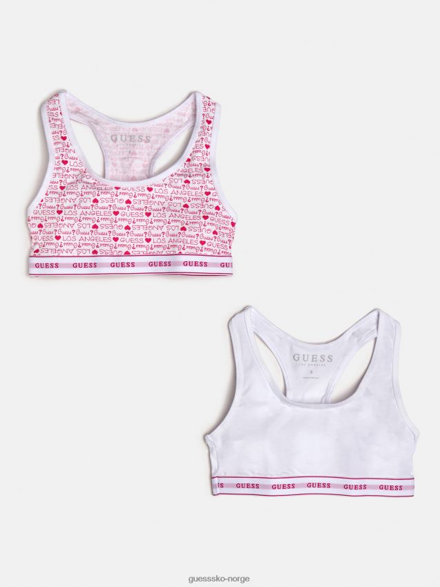 Guess sett med 2 topper med logotrykk multi rosa multi rosa pike F0LJ802402