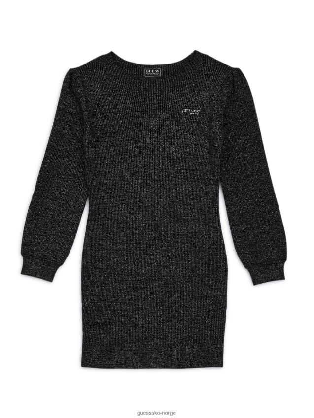 Guess skimrende midikjole i ullblanding (7-16) kulsort kulsvart pike F0LJ8011199