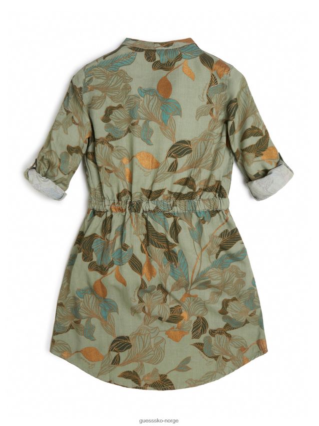 Guess skjortekjole med faux-perle med olivenblad (7-14) oliven løvverk pike F0LJ8011580