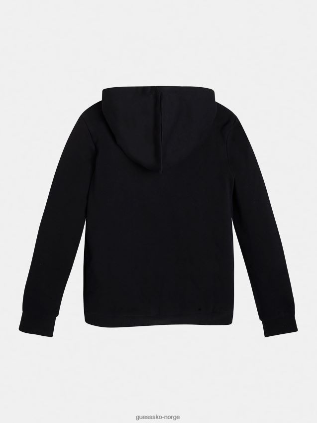 Guess sort folietriangel-logo-genser med hettegenser svart pike F0LJ802228