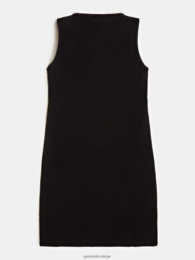 Guess sort kjole med logotrykk foran svart pike F0LJ802049