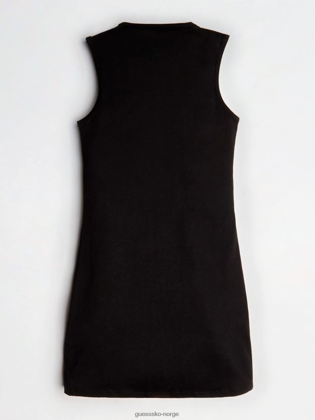 Guess sort kjole med logotrykk foran svart pike F0LJ802049