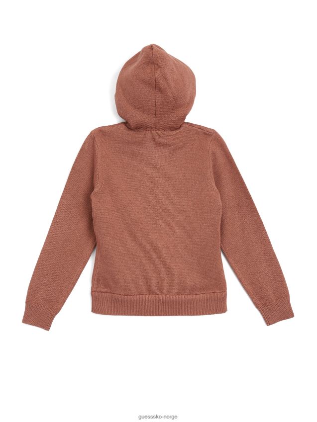 Guess stekt kastanje maria hettegenser med glidelås (7-14) stekt kastanje pike F0LJ808951