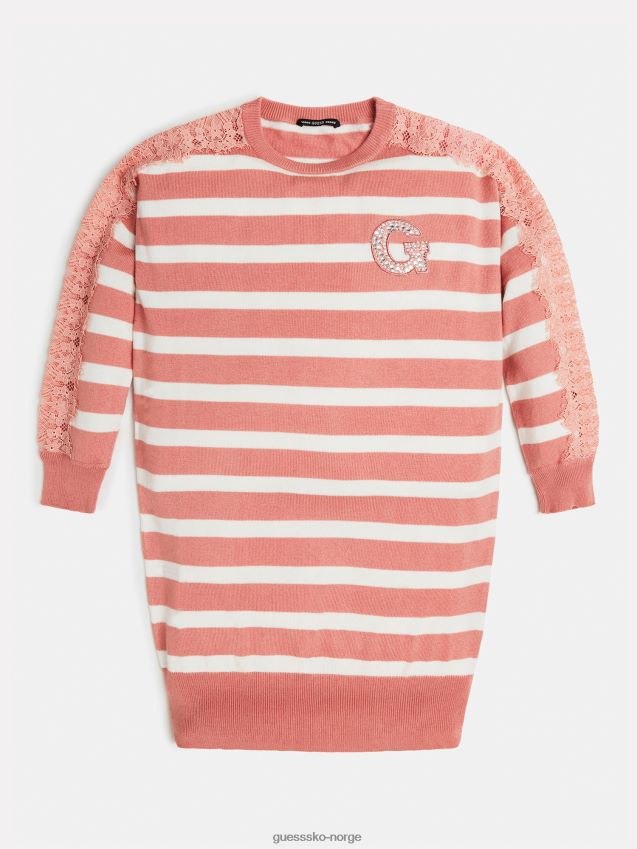Guess stripete kjole multi rosa multi rosa pike F0LJ801859
