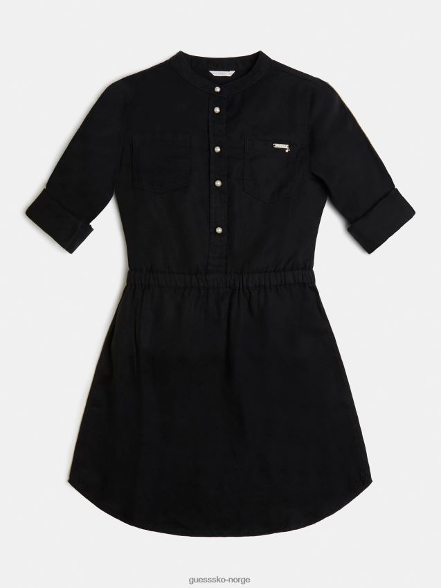 Guess svart kjole med juvelknapper svart pike F0LJ801783