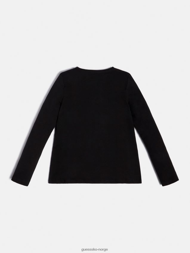 Guess svart t-skjorte med logo foran svart pike F0LJ801741