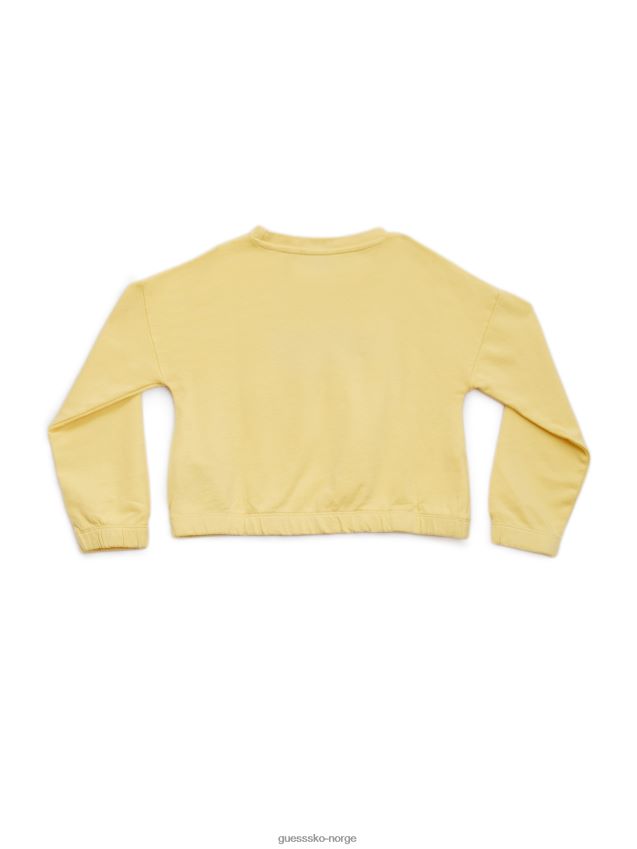 Guess sweatshirt med blomstret logo med smør (7–14) smør mais pike F0LJ8011571