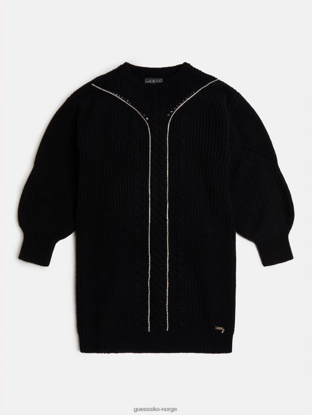 Guess ullblanding genser kjole svart svart pike F0LJ801824