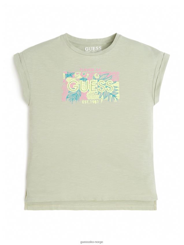 Guess utsmykket logo-t-skjorte (7-16) lett matcha lett matcha pike F0LJ8011443