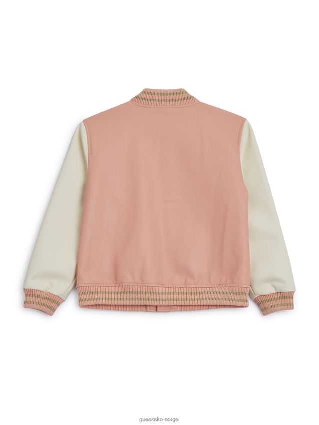 Guess varsity logojakke (7-14) ferskenrosa fersken rose pike F0LJ808848