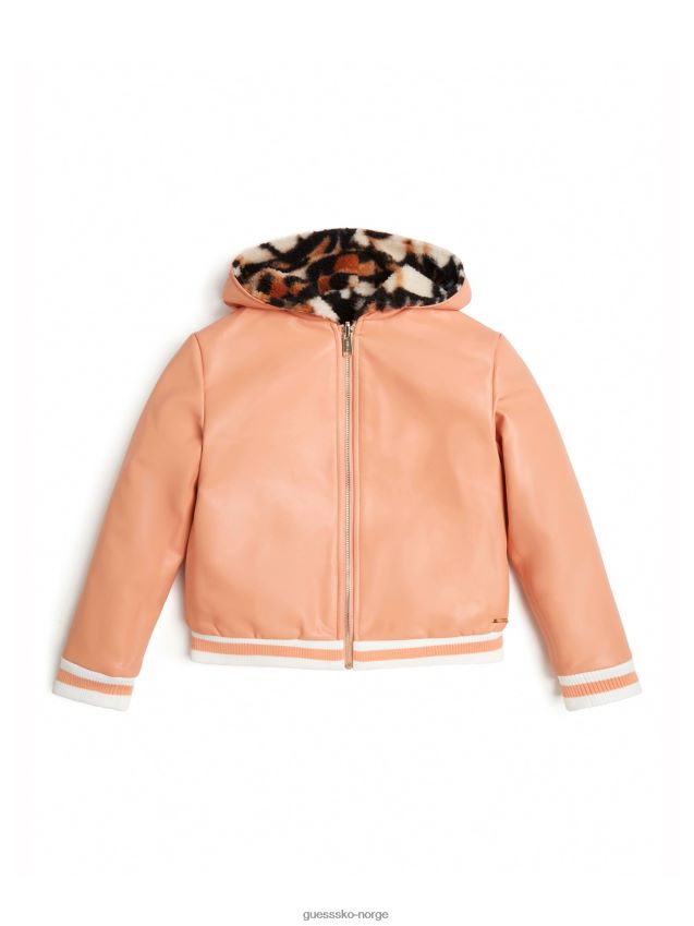 Guess vendbar flyjakke med sommerfugltrykk (7-16) sommerfugltrykk pike F0LJ8011530