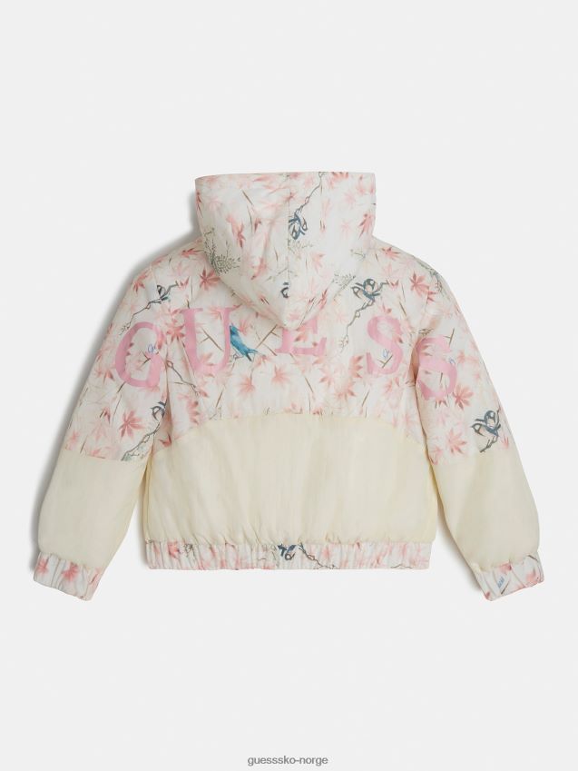 Guess vindjakke med krem ​​all over print krem pike F0LJ802043