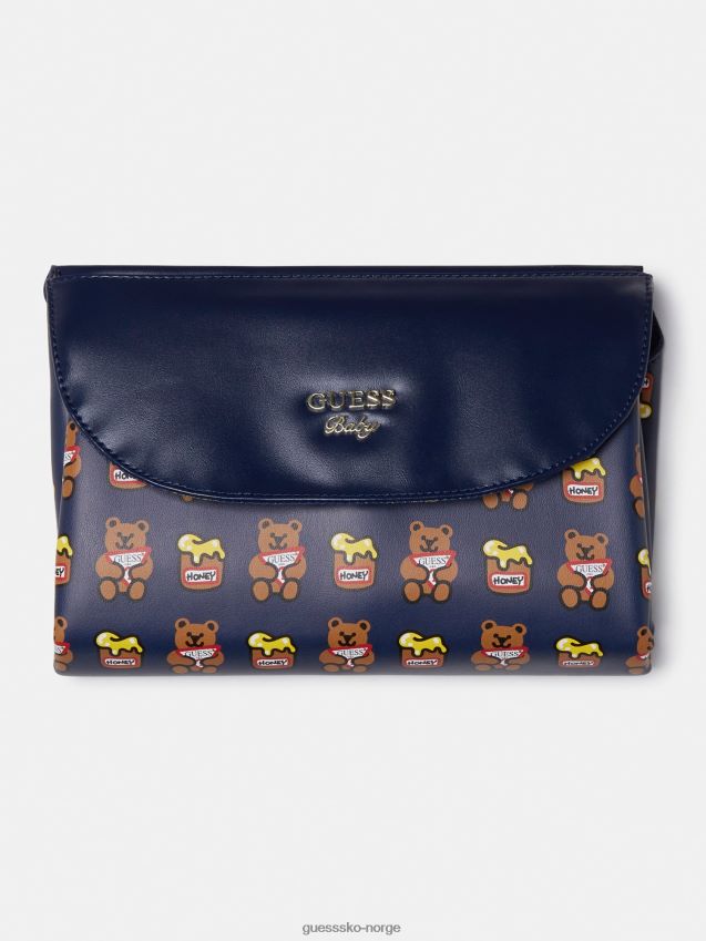 Guess blå multi nyfødt stellematte blå multi unisex F0LJ802510