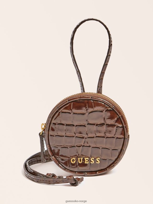 Guess logo mini pochette brun brun unisex F0LJ805970