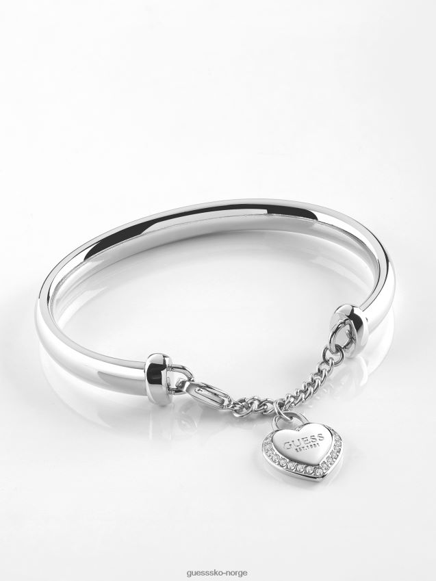 Guess fint hjertearmbånd sølv sølv unisex F0LJ804128