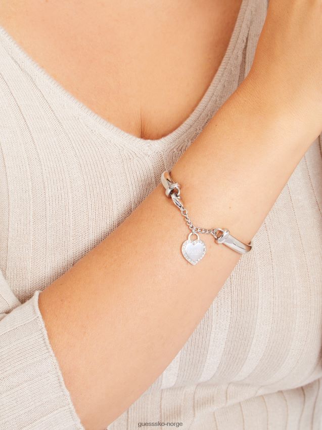 Guess fint hjertearmbånd sølv sølv unisex F0LJ804128