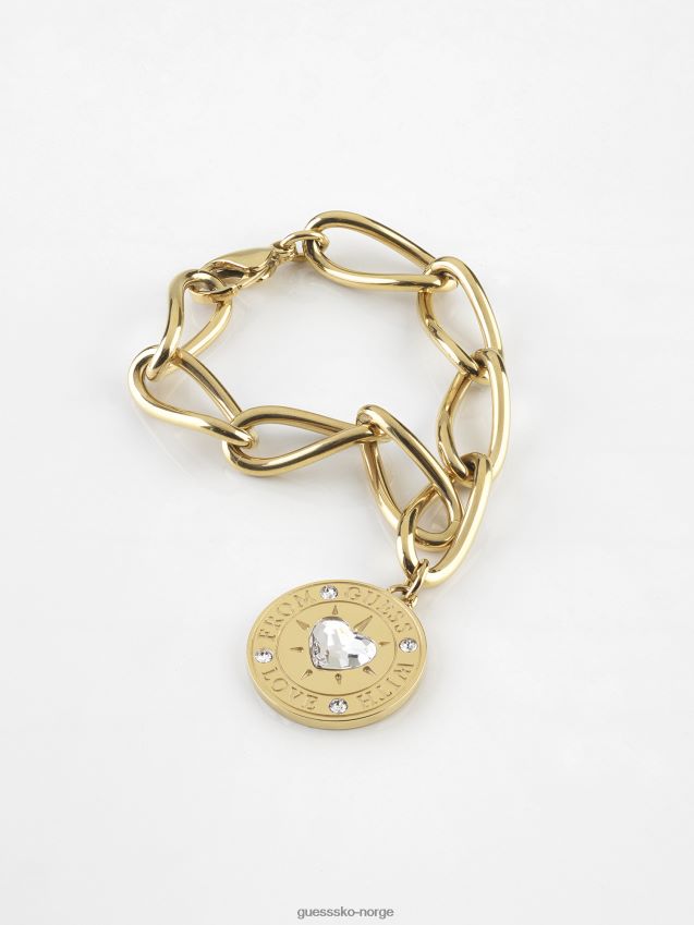 Guess fra med kjærlighetsarmbånd gull gull unisex F0LJ804824