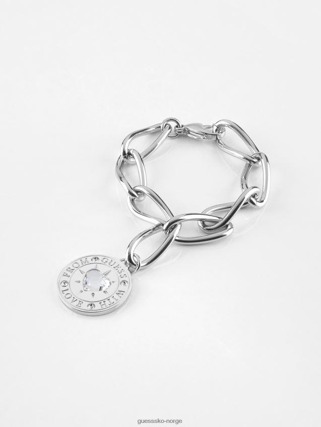 Guess fra med kjærlighetsarmbånd sølv sølv unisex F0LJ806072