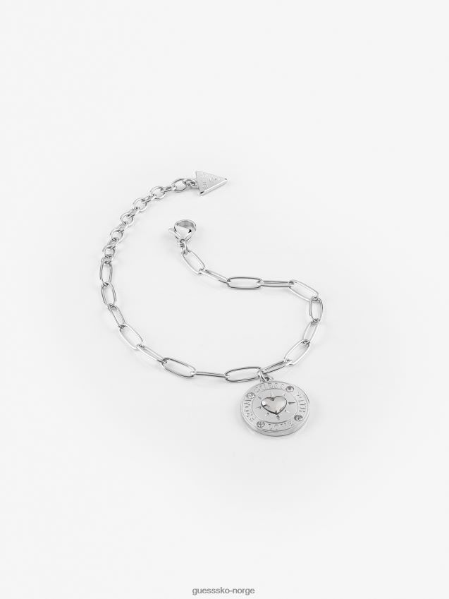 Guess fra med kjærlighetsarmbånd sølv unisex F0LJ804094